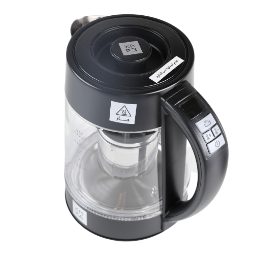 KMEXA Tea Kettle Black Glass 2200W 1.7 Liter image 1