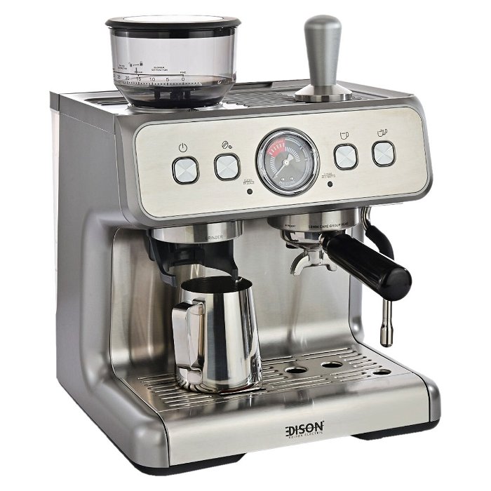 Edison Barista Coffee Maker Silver 1.5 Liter 3000 Watt image 1