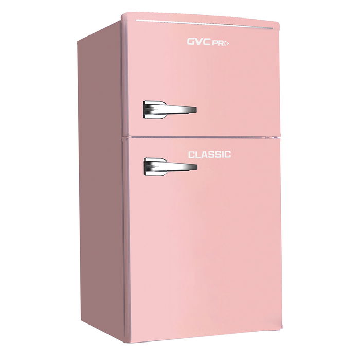 GVC Pro Classic Refrigerator, 85 Liters, Two Doors, Pink image 1