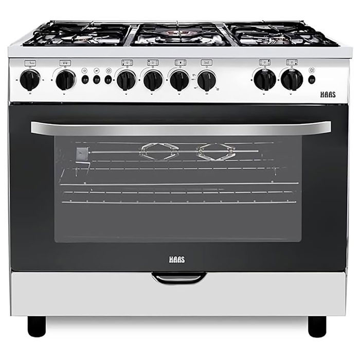 Haas gas oven, 5 burners, 90*60 cm, self-ignition, full safety, stainless steel image 2