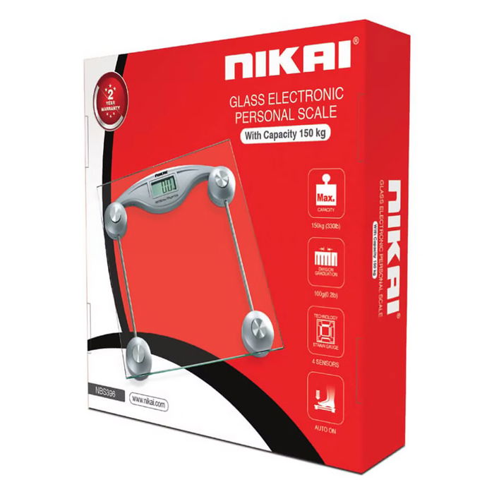 Nikai glass electronic personal scale image 2