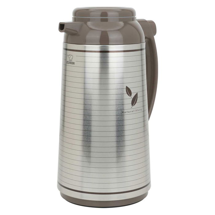 Abu Elephant, Japanese thermos, striped, silver steel image 1