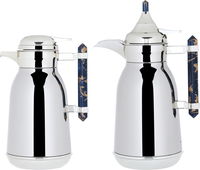 Shahd Thermos set, silver, steel, with a dark blue marble handle, two pieces product image