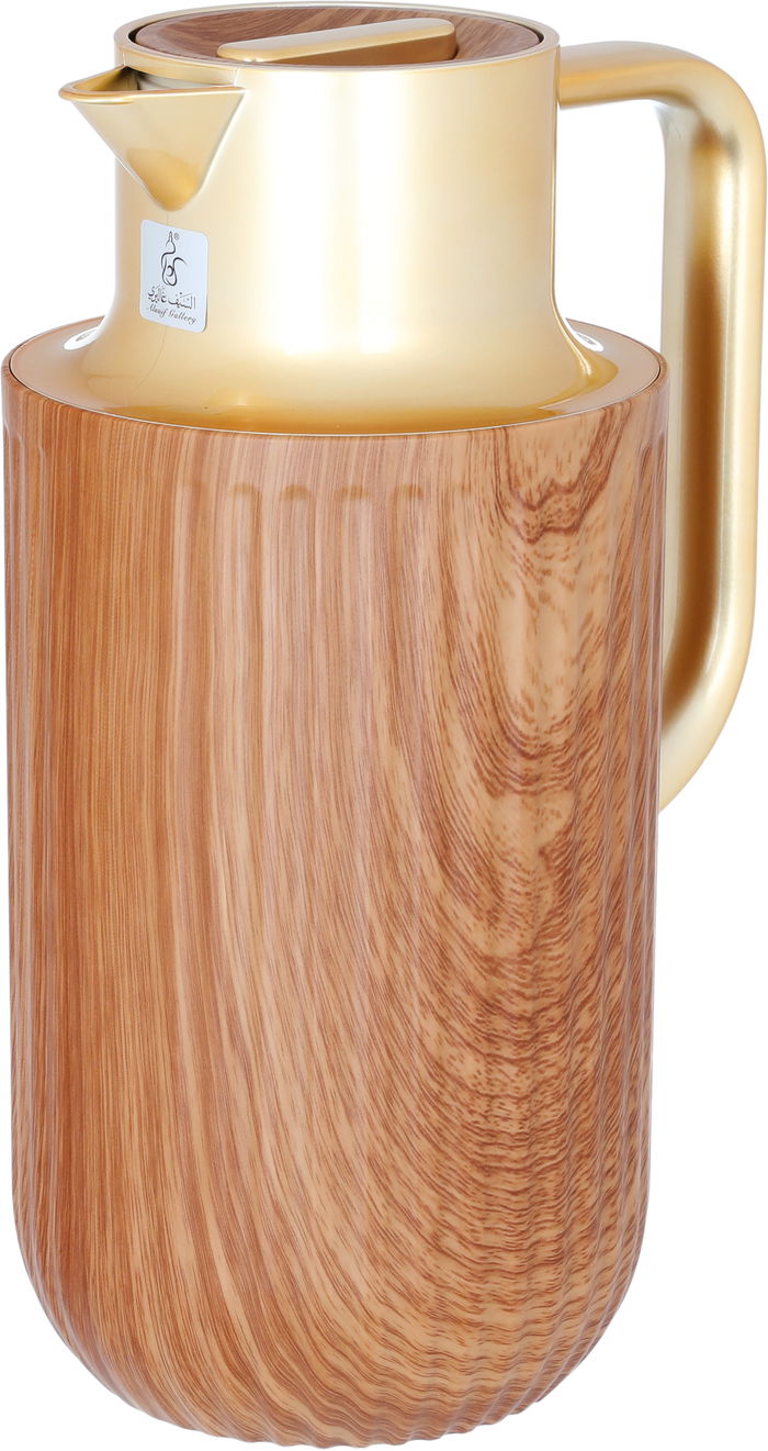 Everest Laura thermos light wood with golden handle 1.6 liter image 2