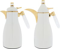 Auspicious pearl thermos set with crystal handle and gold, 2 pieces product image