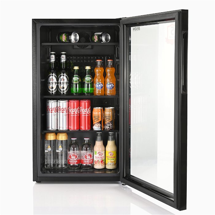 إديسون ثلاجة مشروبات ميني باب زجاج أسود 3.2 قدم 91 لتر image 2