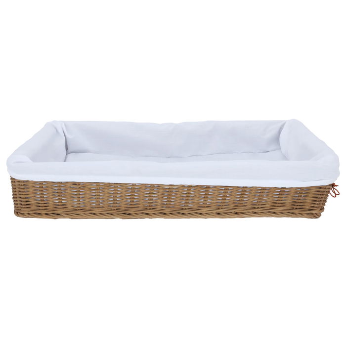 Rectangular brown wicker basket image 1