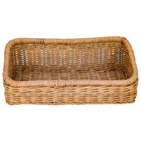 Medium rectangular brown wicker basket product image