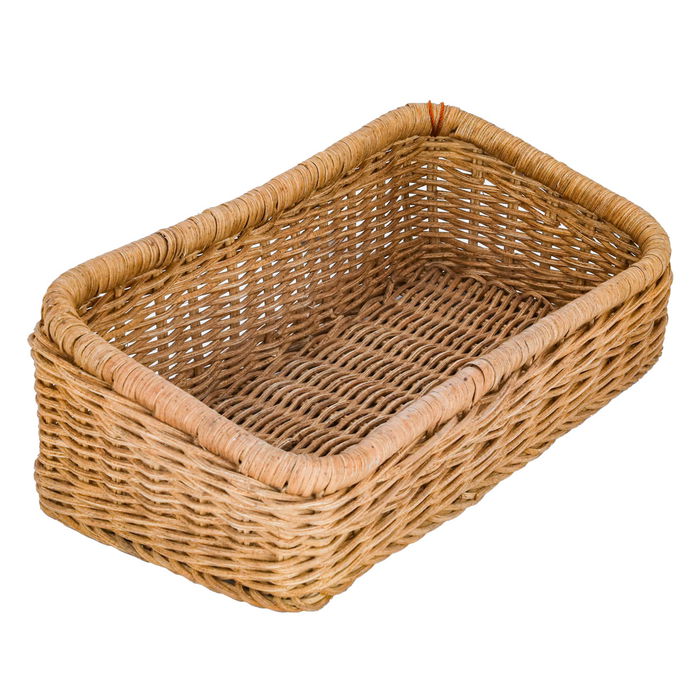 Medium rectangular brown wicker basket image 2