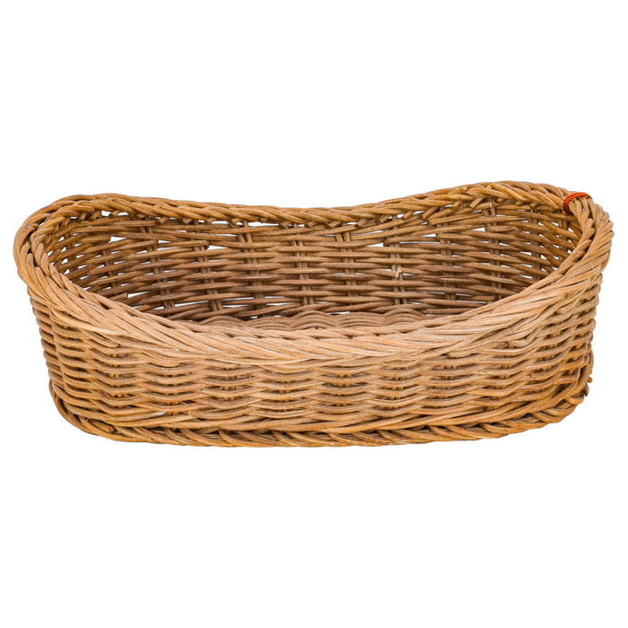 Oval brown wicker basket image 1