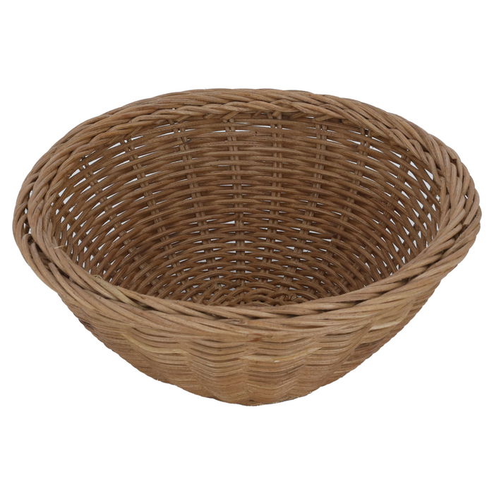 Round brown wicker basket image 2