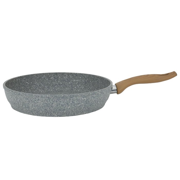 Light grey Turkish granite pots set with glass lid with light wooden silicone handle 9 pieces image 7
