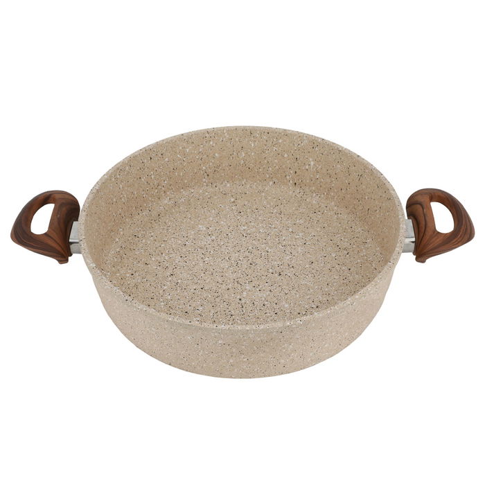 Light brown Turkish granite pots set with silicone glass lid 9 pieces image 7