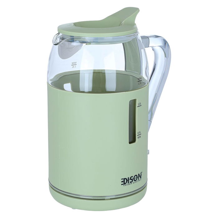 Edison Electric Glass Kettle, 1.5 Liter, 2200 Watt - Green image 3