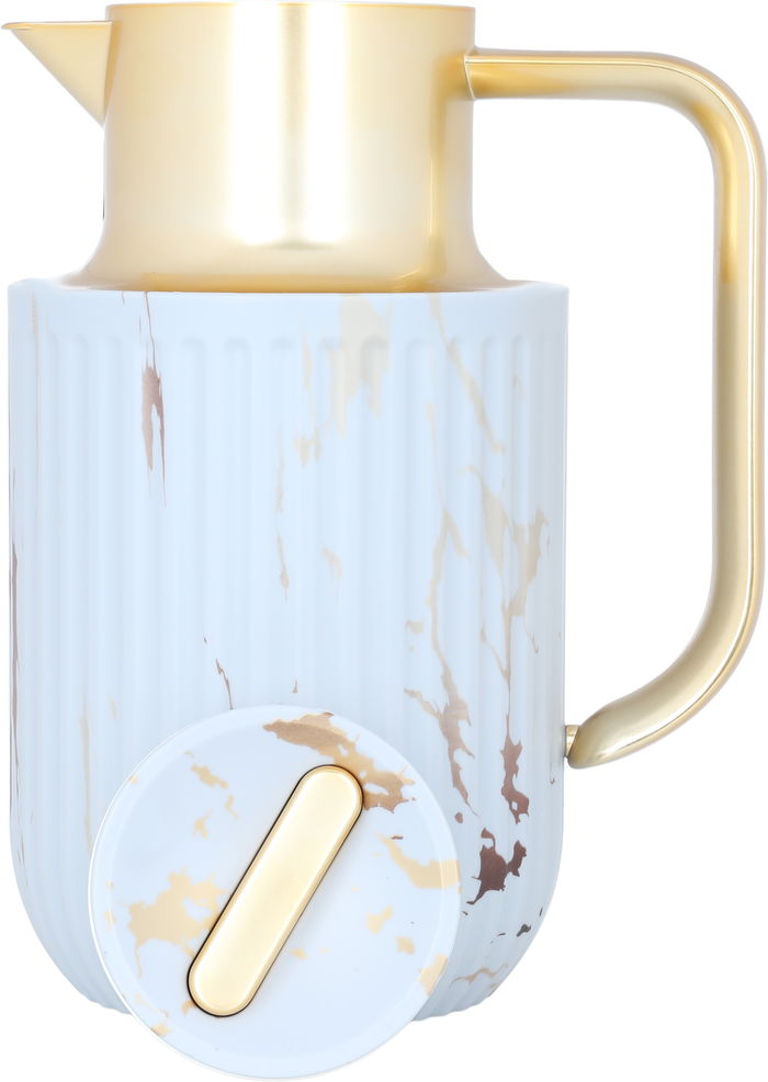 Everest Laura thermos, gray marble with a golden handle, 1 liter image 3