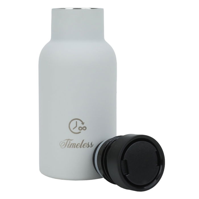 Timeless travel thermos, white steel, pressure cap, 350 ml image 2