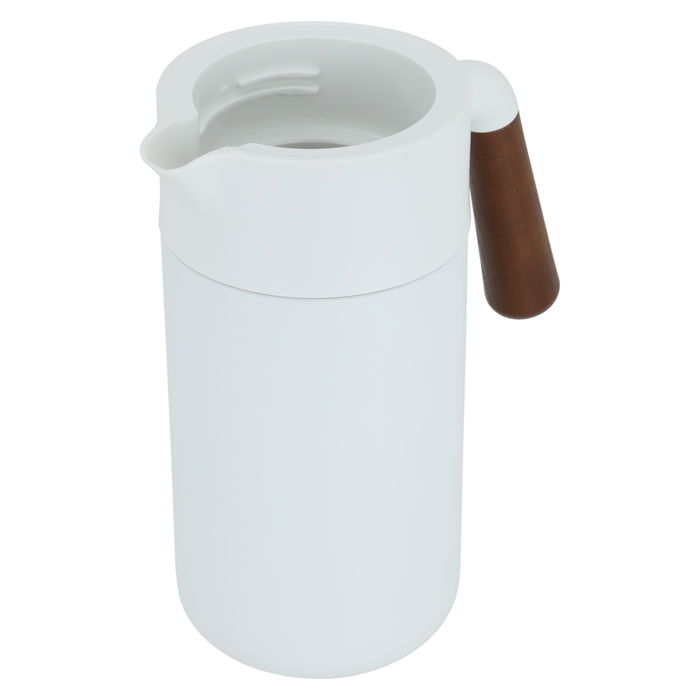 Tara thermos, white, wooden handle, push button, 1.2 liter image 3