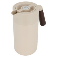 Tara thermos, light brown, with wooden handle, with push button, 1.2 liter product image