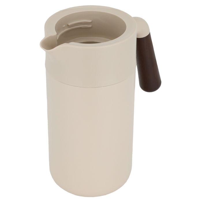 Tara thermos, light brown, with wooden handle, with push button, 1.2 liter image 3