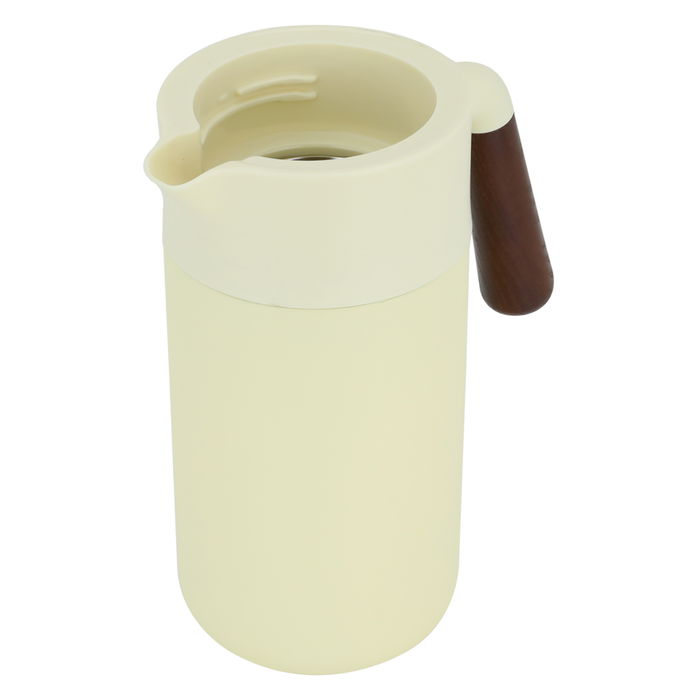 Tara thermos, light lemon, wooden handle, push button, 1.2 liter image 3