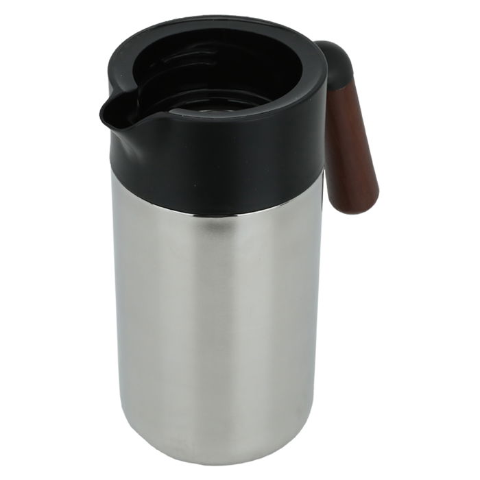 Tara thermos, silver, with wooden handle, with a push button, 1.2 liters image 3