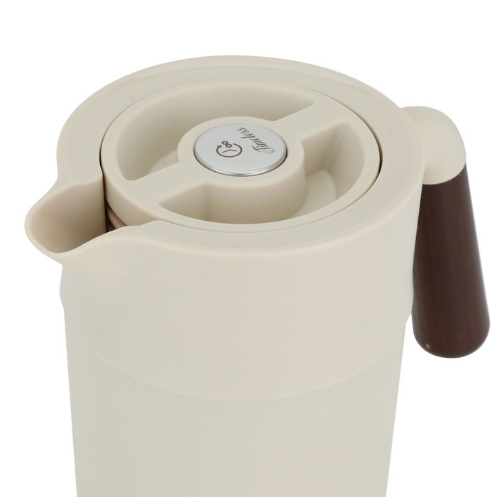 Tara thermos, light beige with wooden handle, 1.2 liter image 4