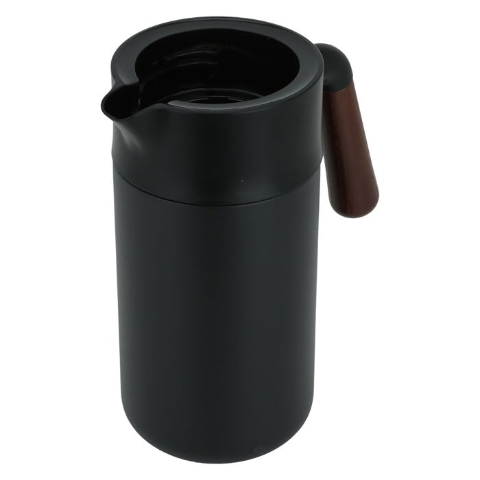 Tara thermos, black, wooden handle, push button, 1.2 liter image 3
