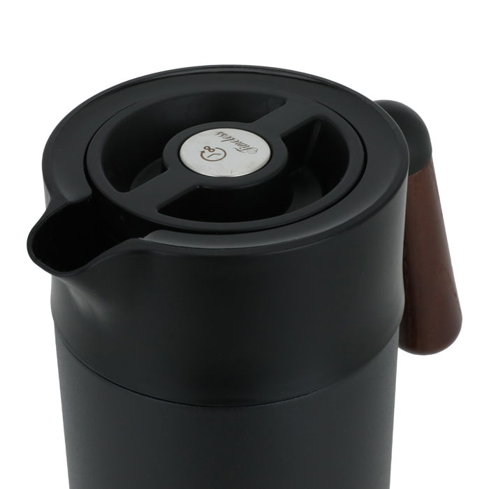 Tara thermos, black, wooden handle, push button, 1.2 liter image 4