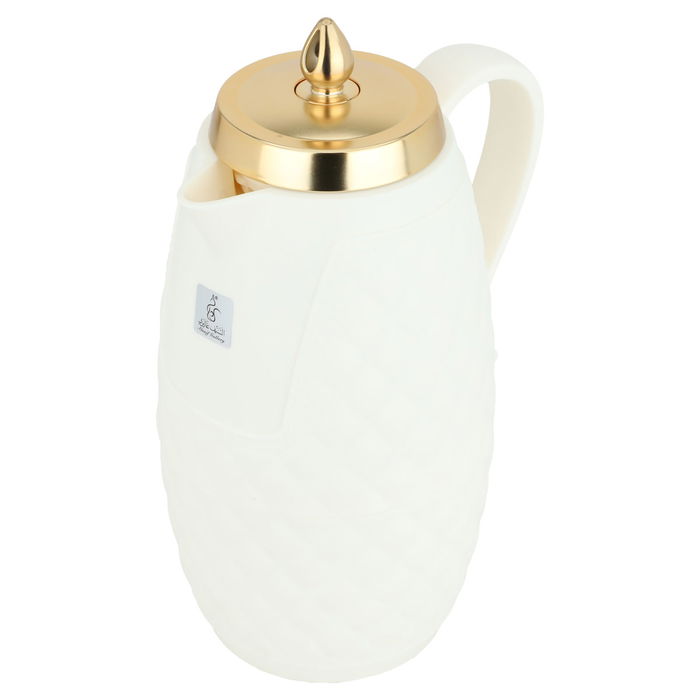 Thermos White with gold 1 liter image 2