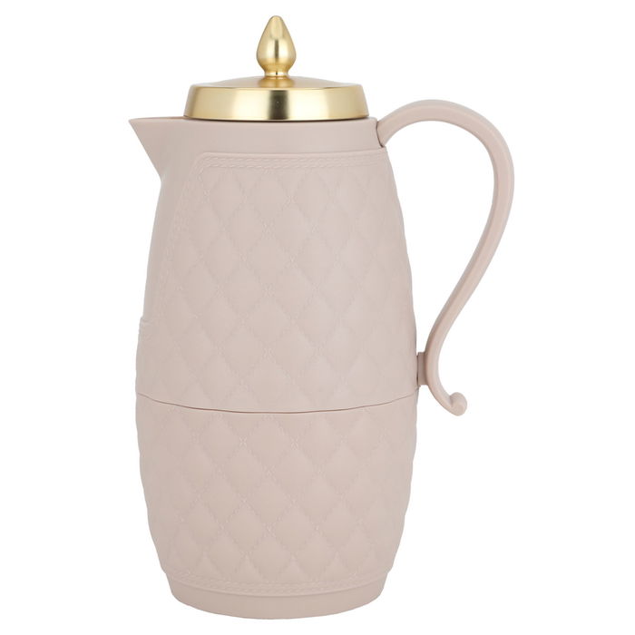 Thermos light brown with gold 1 liter image 1