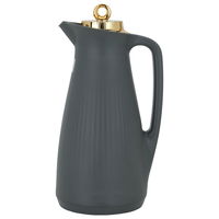 Manal timeless thermos, dark gray with golden cover, with push button, 1 liter product image