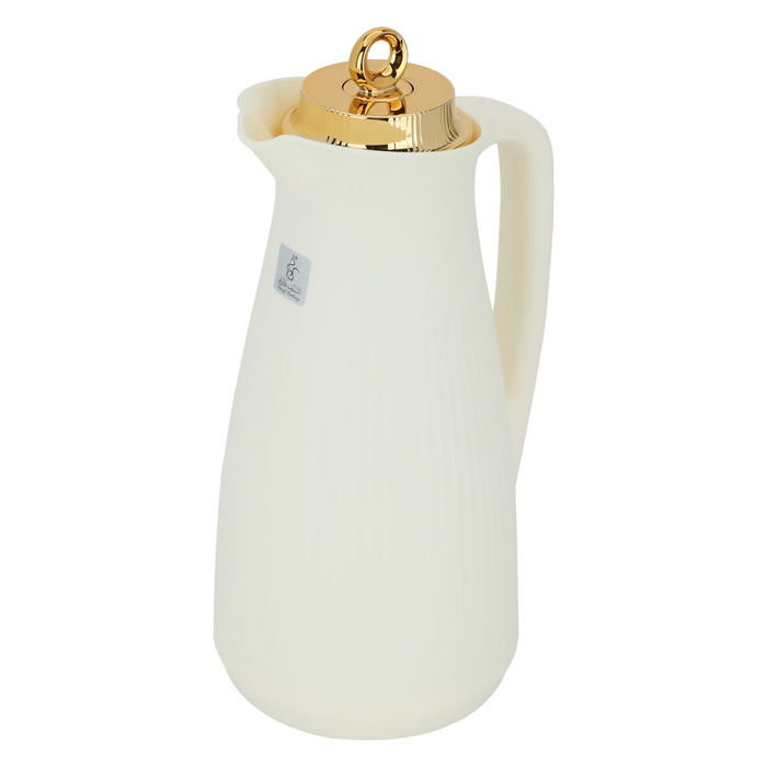 Manal thermos timeless, creamy golden cover, 1-liter push button image 2