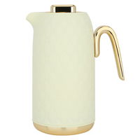 Timeless rattan thermos, lemon color, with a golden handle, 1 liter product image