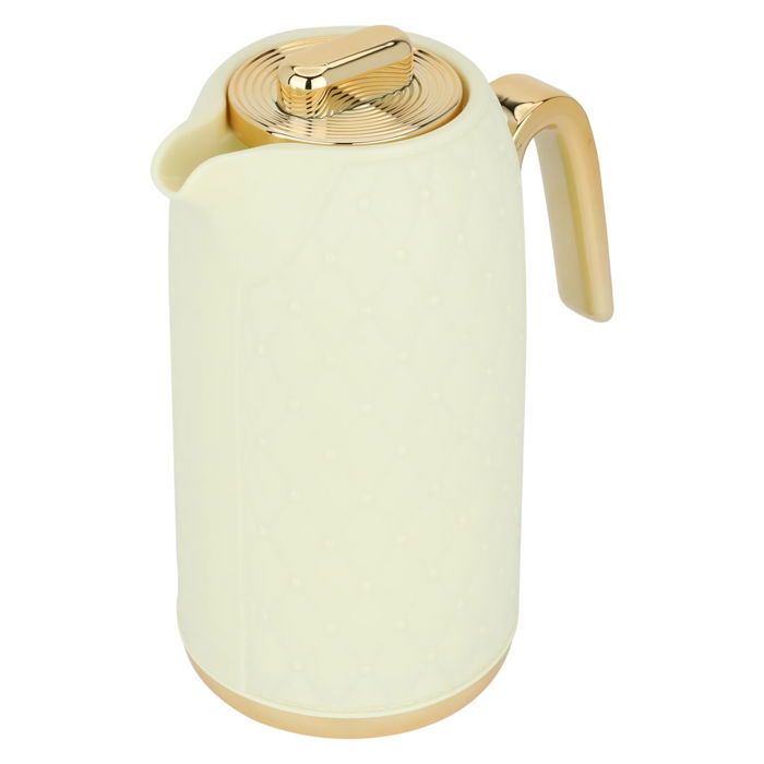 Timeless rattan thermos, lemon color, with a golden handle, 1 liter image 2
