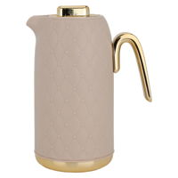 Timeless rattan thermos, light brown, a golden handle, 1 liter product image