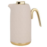 Timeless rattan thermos light peach with golden handle 1 liter product image