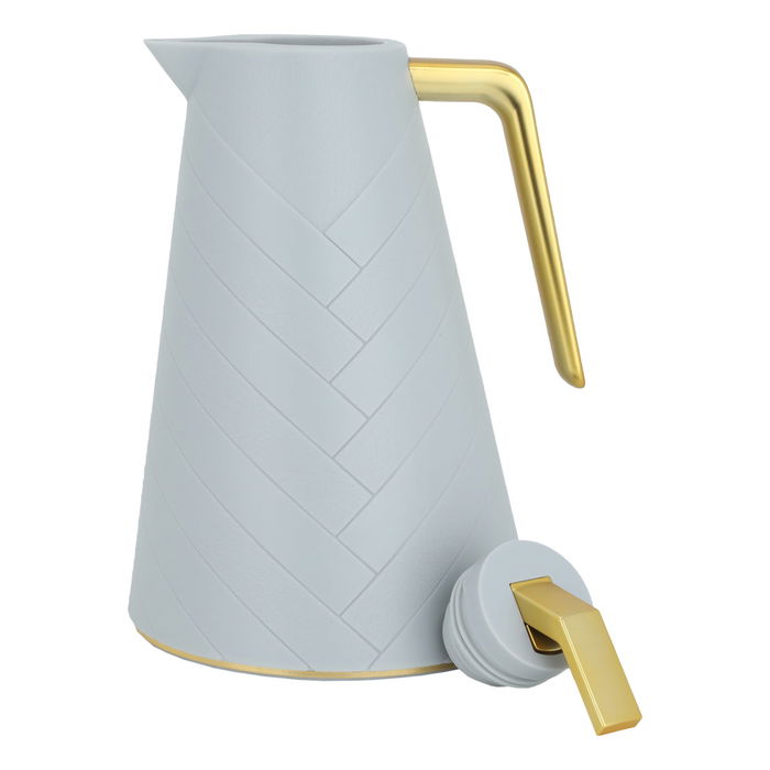 Glory Pro thermos light gray with golden handle 1 liter image 2