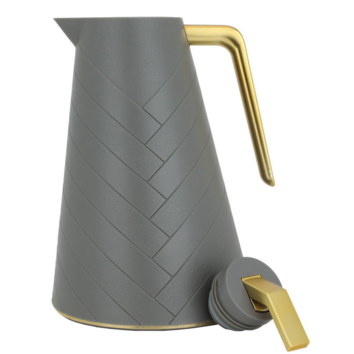 Glory Pro thermos dark gray with golden handle 1 liter image 2