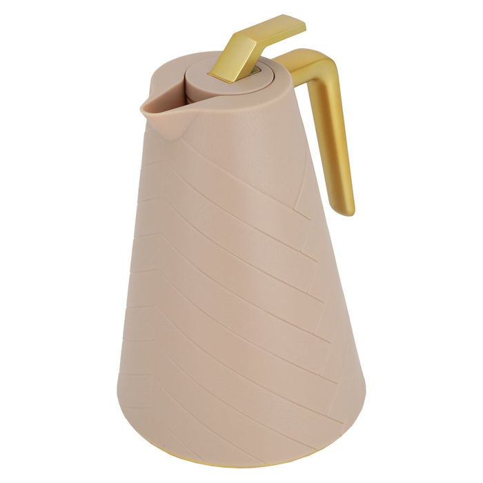 Glory Pro thermos light brown with golden handle 1 liter image 1