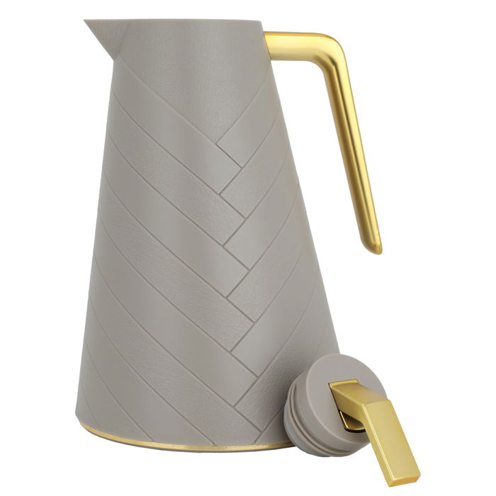 Glory Pro thermos, cappuccino color, a golden handle, 1 liter image 2