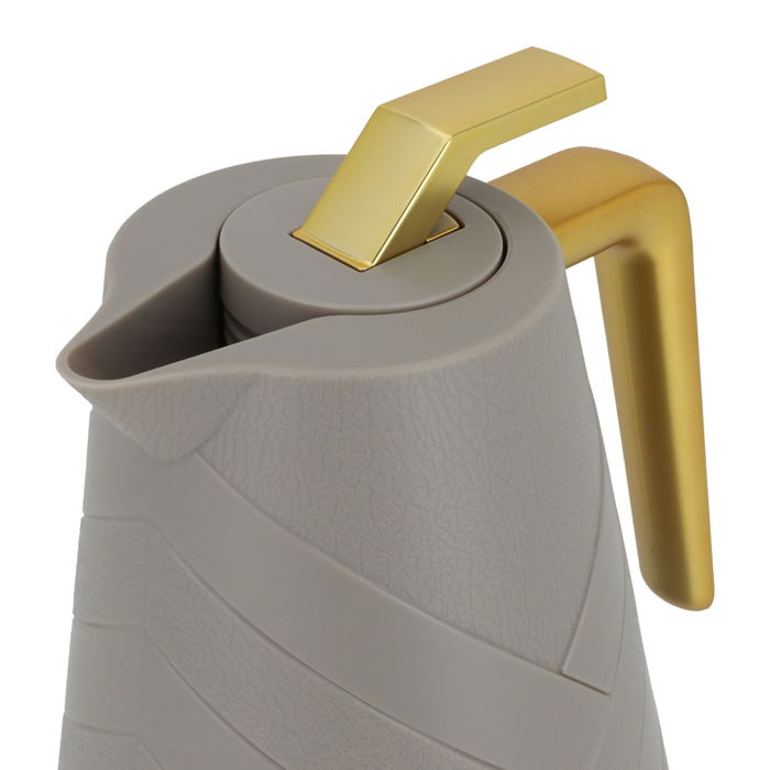 Glory Pro thermos, cappuccino color, a golden handle, 1 liter image 4