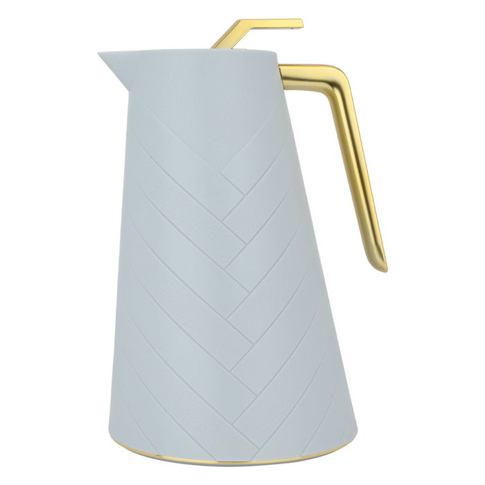 Glory Pro Thermos, light gray with a golden handle, 1.5 liters image 1