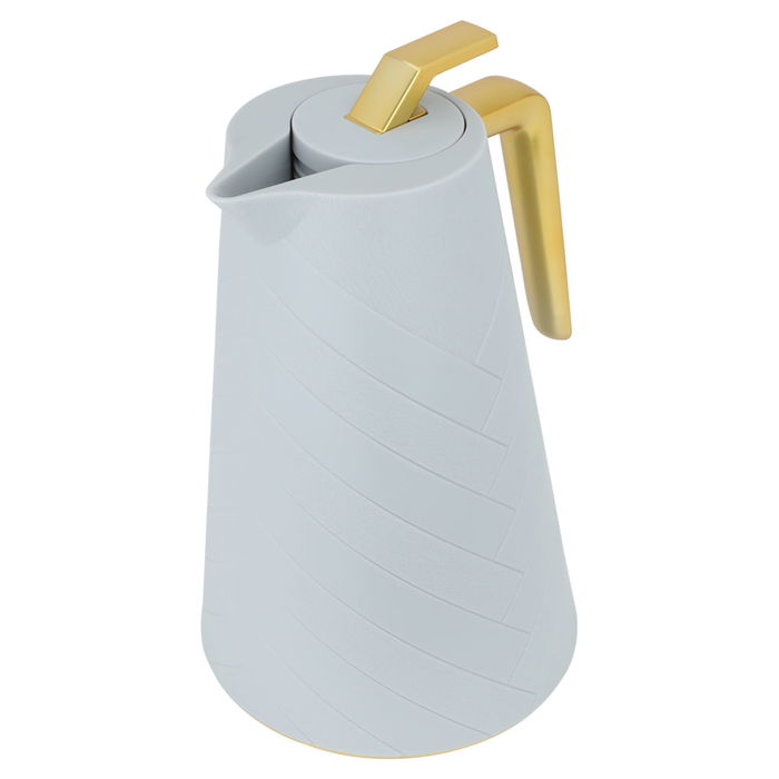 Glory Pro Thermos, light gray with a golden handle, 1.5 liters image 2