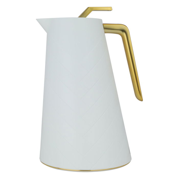 Glory Pro White Thermos with Golden Handle 1.5 Liter image 1