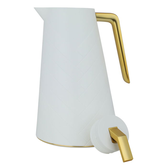 Glory Pro White Thermos with Golden Handle 1.5 Liter image 3