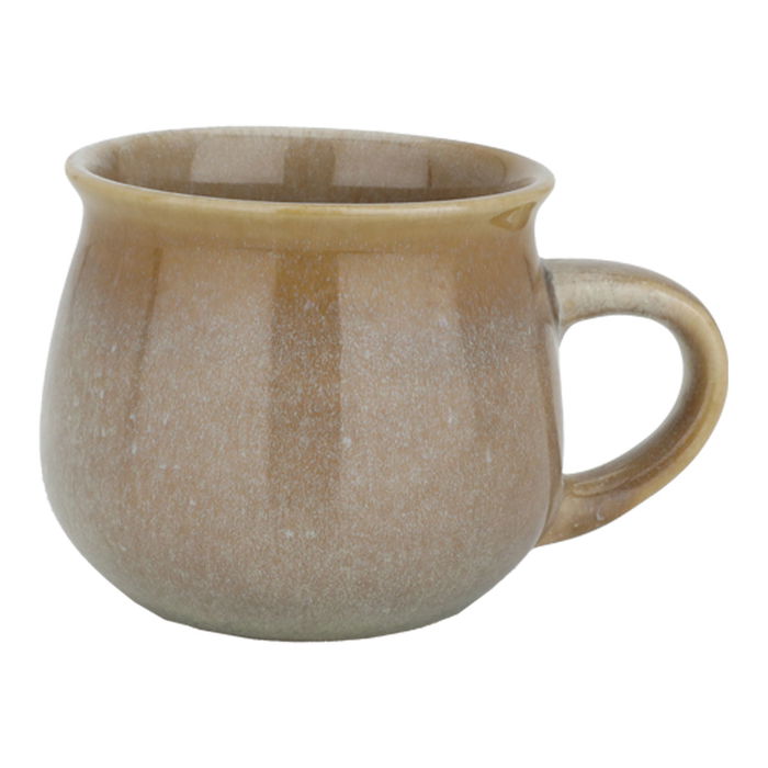 Round ceramic cup with cappuccino handle, medium 8.5 cm image 1