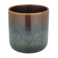 Brown Gray Round Ceramic Mug Small 3.5 product image