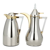 Maha thermos set, shiny nickel with transparent handle, two pieces product image