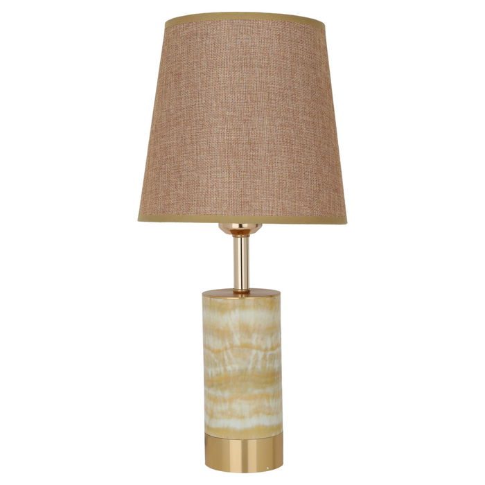 Edison Brown lamp with golden hazel base image 1