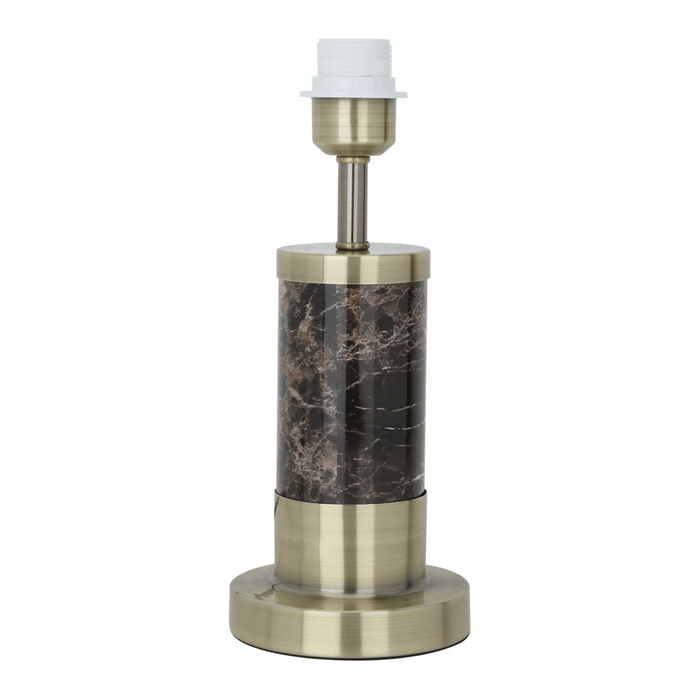 Edison beige lamp with marble base black gold image 3